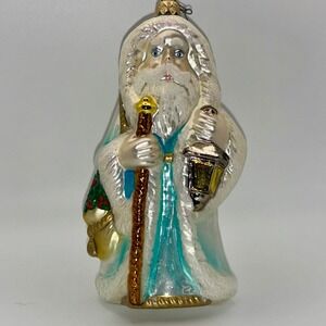 VTG Kurt Adler Polonaise Grandfather Jack Frost Santa glass Christmas ornament